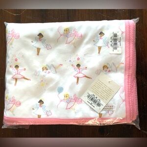 NIB Silent Night Throw - Sweet Sewanee Birthday Angels with Hamptons Hot Pink